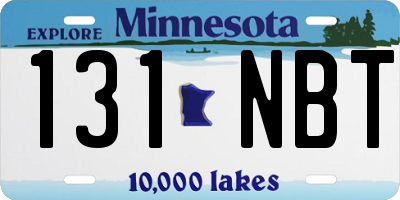 MN license plate 131NBT