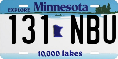 MN license plate 131NBU