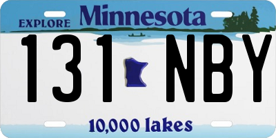 MN license plate 131NBY