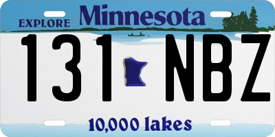 MN license plate 131NBZ