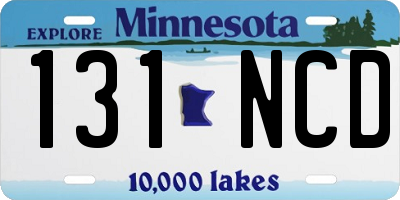 MN license plate 131NCD