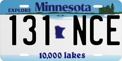 MN license plate 131NCE