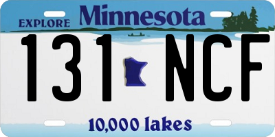 MN license plate 131NCF