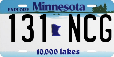 MN license plate 131NCG