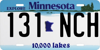 MN license plate 131NCH