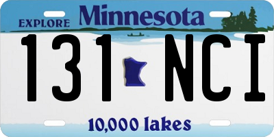 MN license plate 131NCI