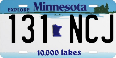 MN license plate 131NCJ