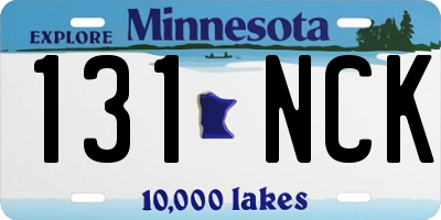 MN license plate 131NCK