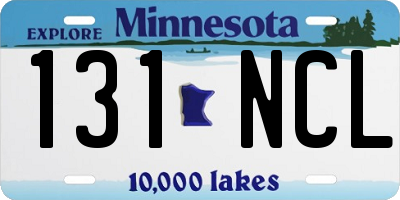 MN license plate 131NCL