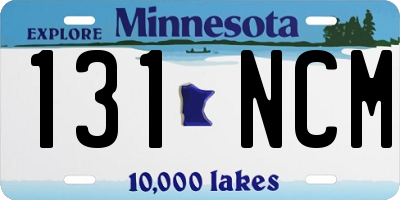 MN license plate 131NCM