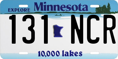 MN license plate 131NCR