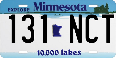 MN license plate 131NCT