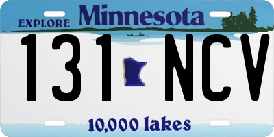 MN license plate 131NCV