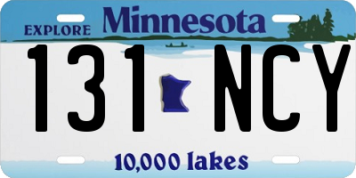 MN license plate 131NCY