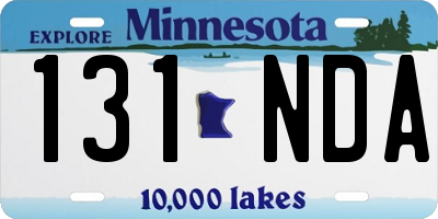 MN license plate 131NDA