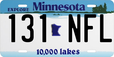 MN license plate 131NFL