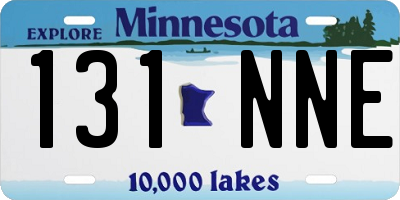 MN license plate 131NNE