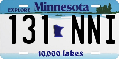MN license plate 131NNI