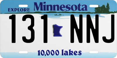 MN license plate 131NNJ