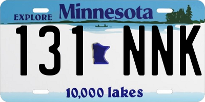 MN license plate 131NNK