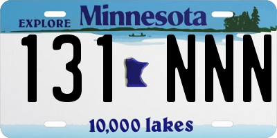 MN license plate 131NNN