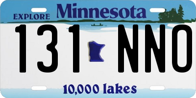 MN license plate 131NNO