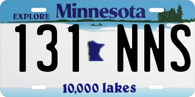 MN license plate 131NNS