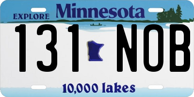 MN license plate 131NOB