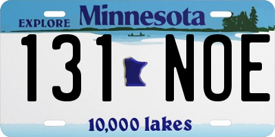 MN license plate 131NOE