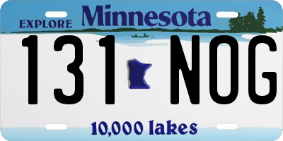 MN license plate 131NOG