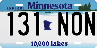 MN license plate 131NON