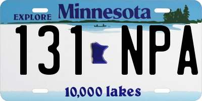 MN license plate 131NPA