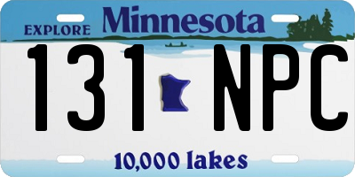 MN license plate 131NPC
