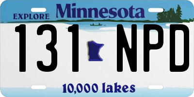 MN license plate 131NPD