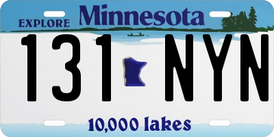 MN license plate 131NYN