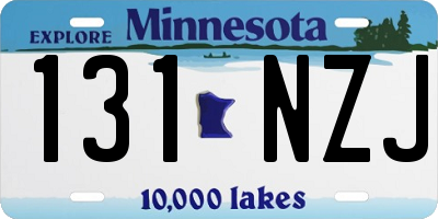 MN license plate 131NZJ