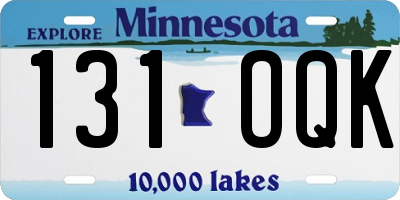 MN license plate 131OQK