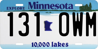MN license plate 131OWM