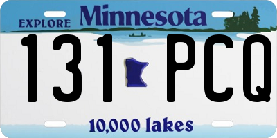 MN license plate 131PCQ