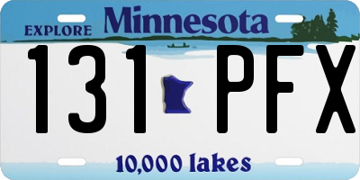 MN license plate 131PFX
