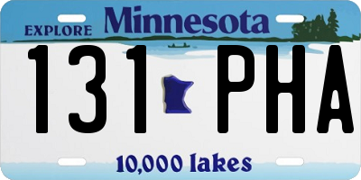 MN license plate 131PHA
