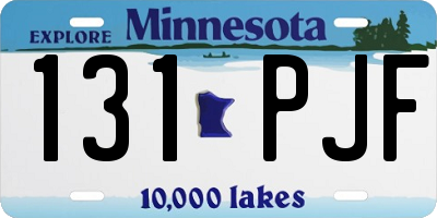 MN license plate 131PJF