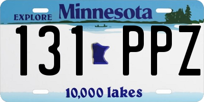 MN license plate 131PPZ