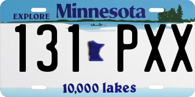 MN license plate 131PXX