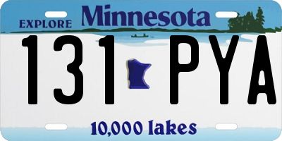 MN license plate 131PYA