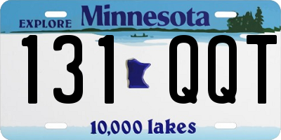 MN license plate 131QQT