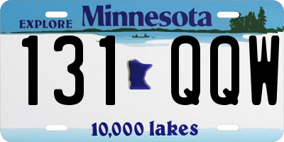 MN license plate 131QQW