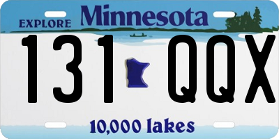 MN license plate 131QQX