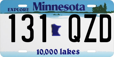 MN license plate 131QZD