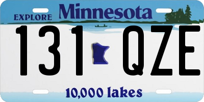 MN license plate 131QZE